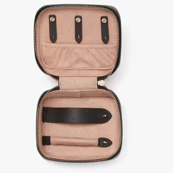 kate spade Madison Rose Toss Printed Jewelry travel Holder case organizer nwt - Picture 3 of 4